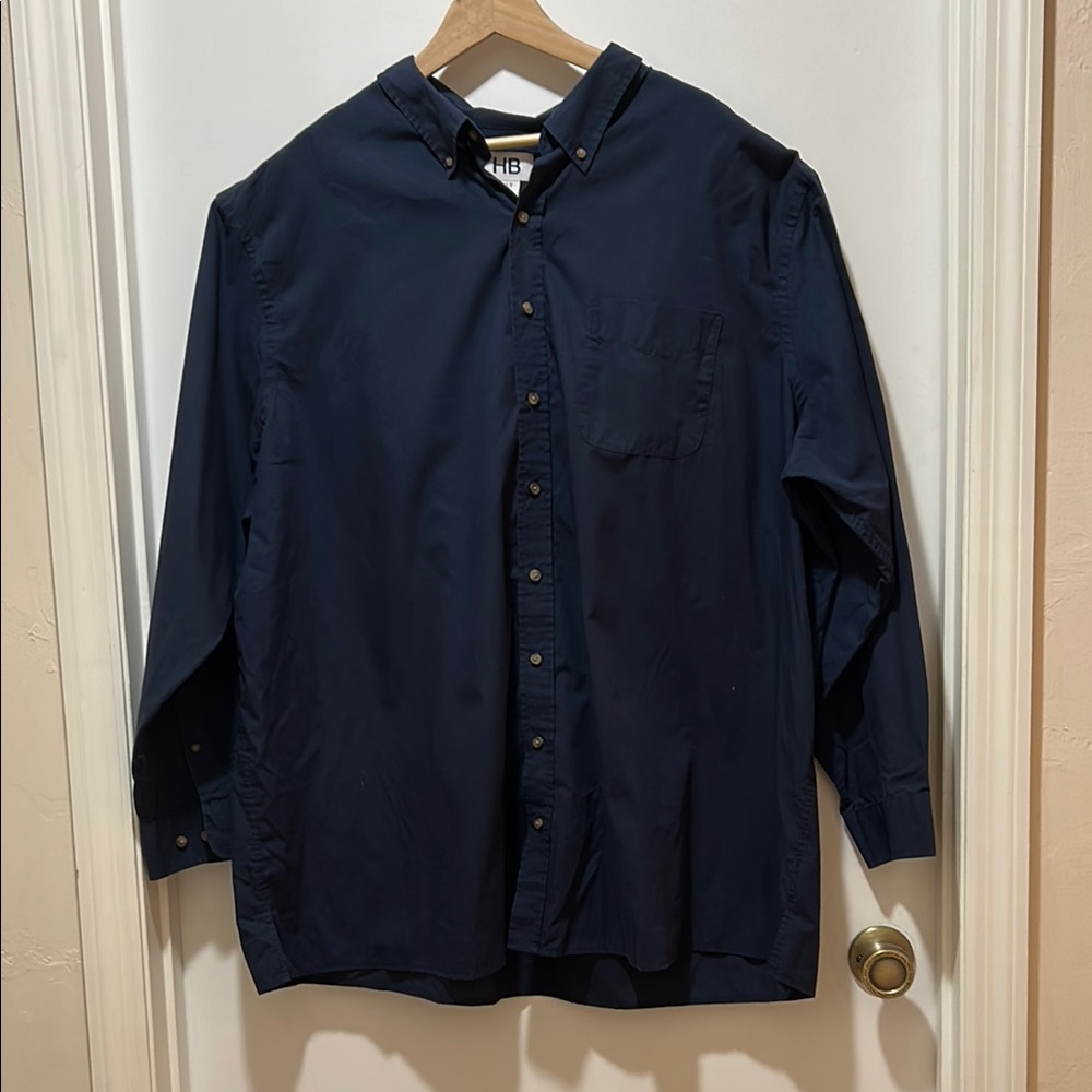 Harbor Bay Navy Blue Men's Shirt